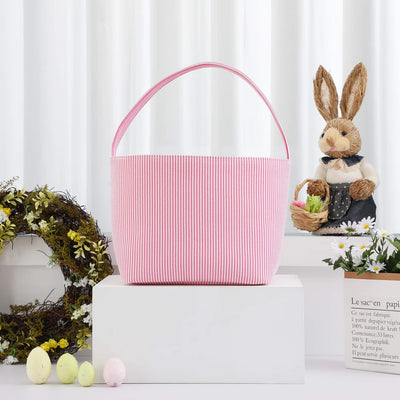 Seersucker Easter Basket - Personalized