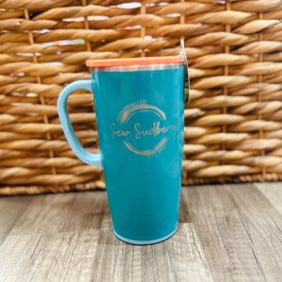 Peak Season with Sew Sudberry Logo Travel Mug 22oz - Swig Life