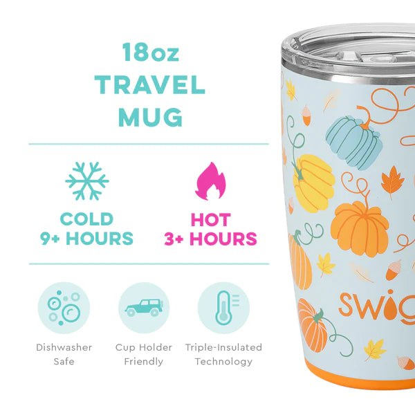 Swig Life 18oz Travel Mug | Insulated Stainless Steel Tumbler with Handle |  Red