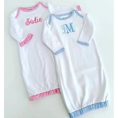 Pink Gingham Baby Set - Personalized