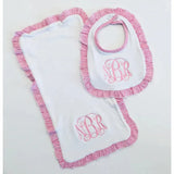 Pink Gingham Baby Set - Personalized