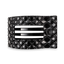 Black Quilted Flat Rectangle Hair Clip - Teleties