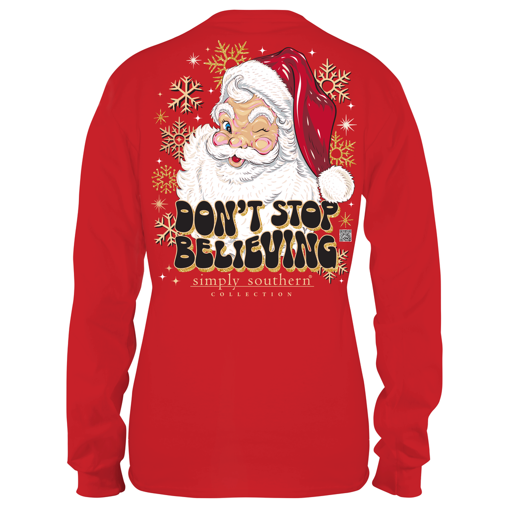 Don't Stop Believing Santa - Simply Southern Tee