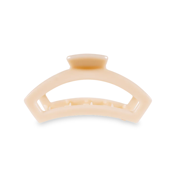 Open Almond Beige Claw Hair Clip - Teleties