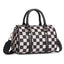 Ella Nylon Checker Boston Bag