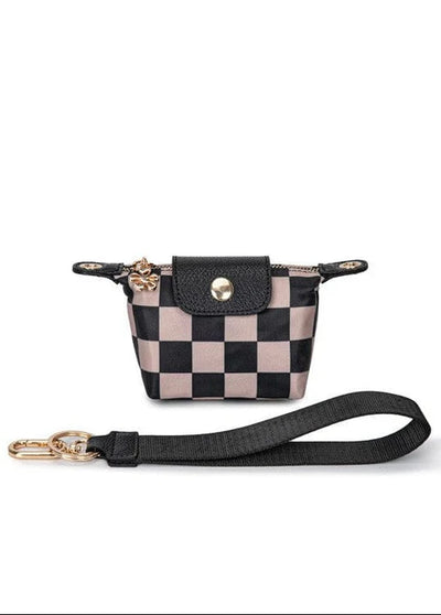 Checker Coin Wallet Wristlet/Crossbody