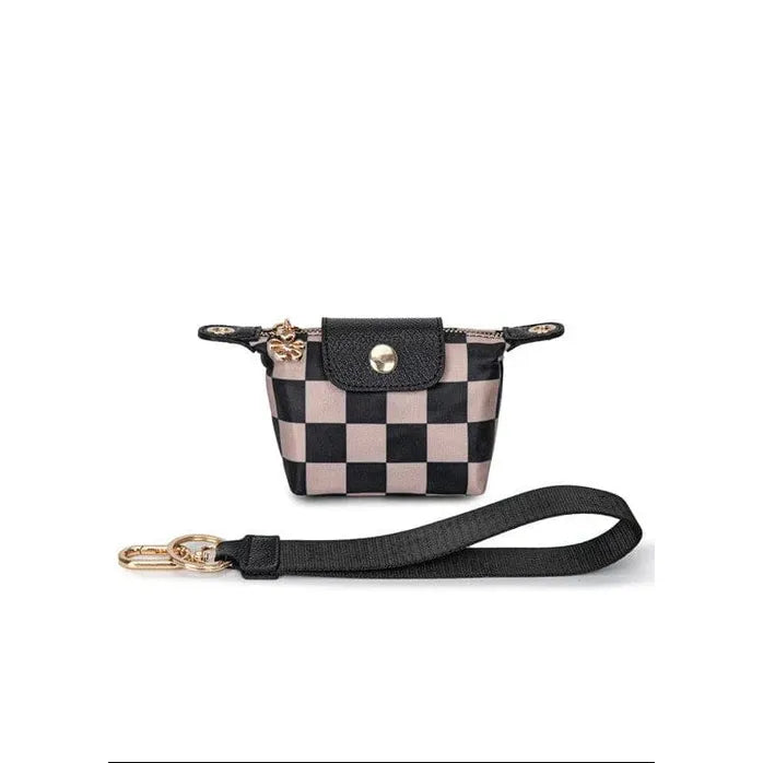 Checker Coin Wallet Wristlet/Crossbody