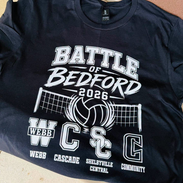Battle of Bedford volleyball tees