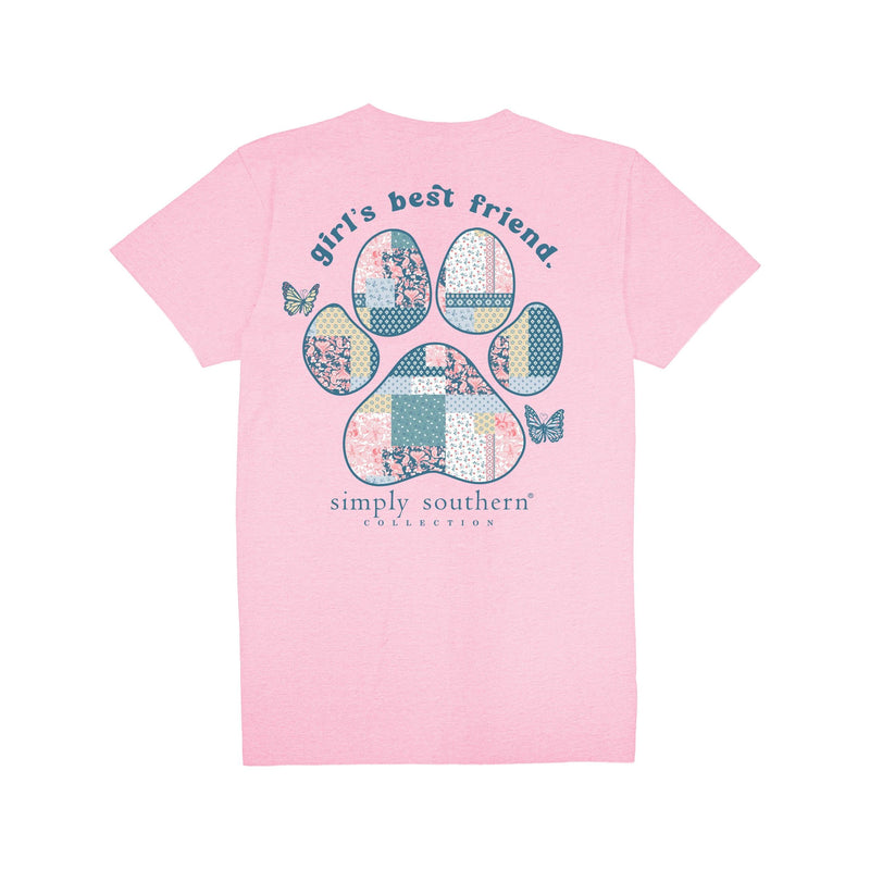 Paw Print "Girls Best Friend" - Graphic Short Sleeve T-Shirt - Simply Southern