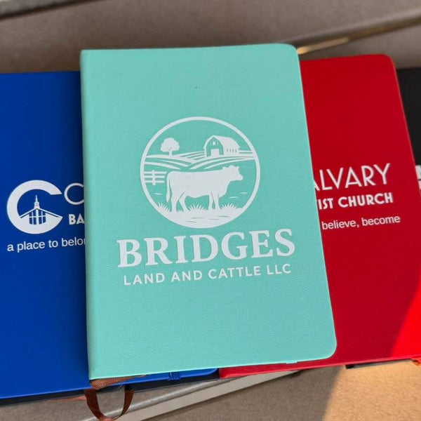Custom notebooks for local businesses and churches