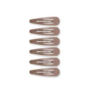 Truly Taupe Snap Clips (6ct) - Teleties