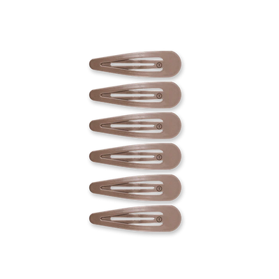 Truly Taupe Snap Clips (6ct) - Teleties