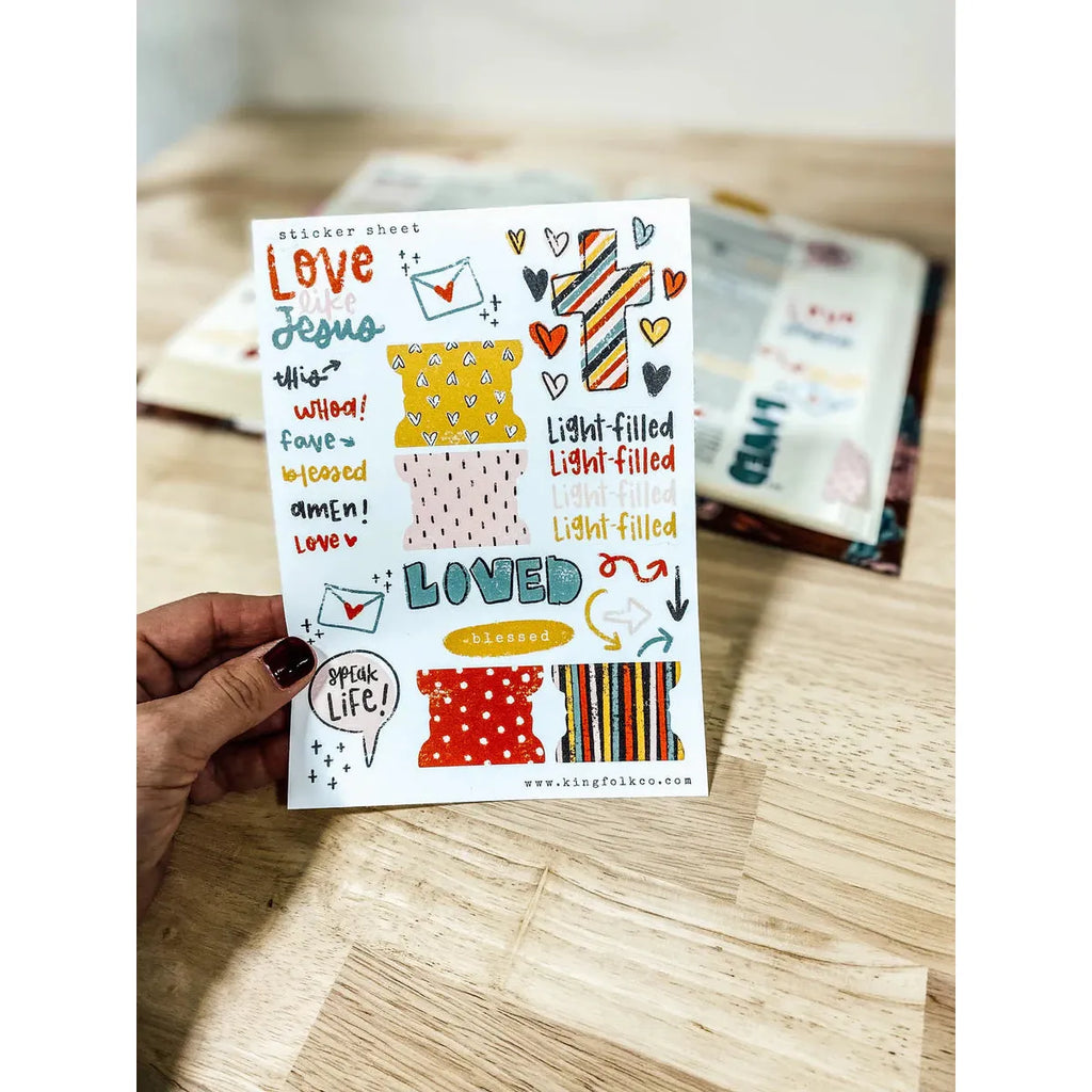 Love Like Jesus Sticker Sheet - Kingfolk Co
