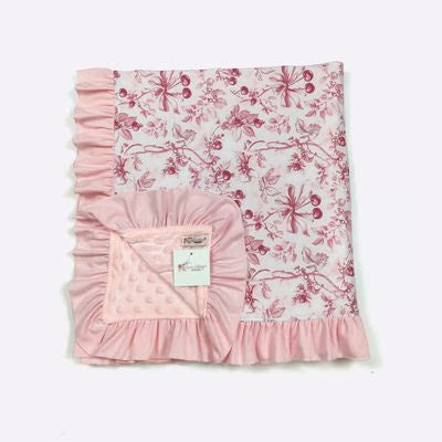 Cherries Minky Blanket - Clover Cottage