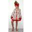 Golden Dot Santa Girls Dress - Clover Cottage