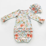 Watercolor Blossom Baby Gown