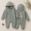 Raccoon Organic Cozy Zipper Romper