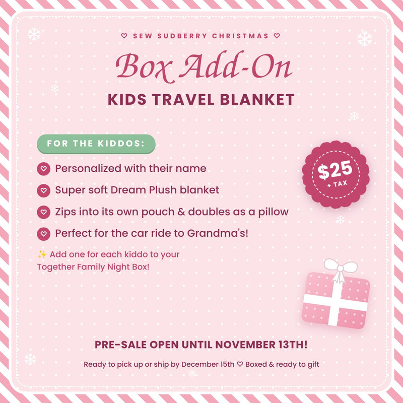 Kids Travel Blanket Box Add-On