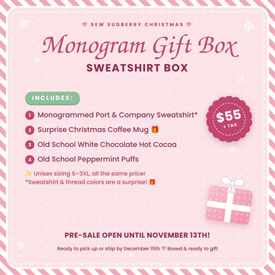 Christmas Monogram Gift Box - Sweatshirt Box
