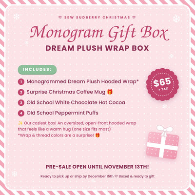 Christmas Monogram Gift Box - Dream Plush Wrap Box