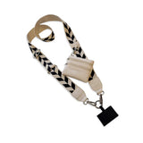 Clip & Go Chain w/ Zippered Pouch-Black/Cream Chevron- Save the Girls