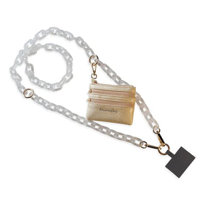 Clip & Go Chain w/ Zippered Pouch-Ice- Save the Girls