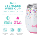 Confetti Stemless Wine Cup (140z) - Swig Life