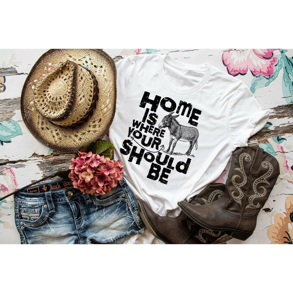 Home is Where You Should Be - Social Distancing Donkey - Misc Tee