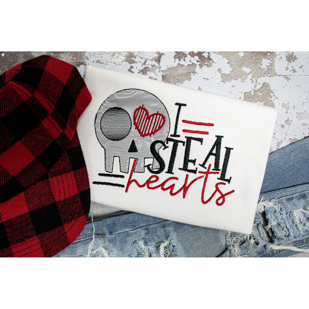 I Steal Hearts - Valentine's -  Applique Shirt