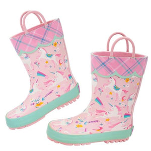 Pink Unicorn Rainboots - Kids