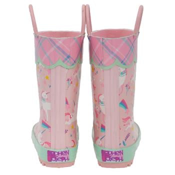 Pink Unicorn Rainboots - Kids