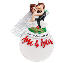 Mr & Mrs - Personalized Christmas Ornament