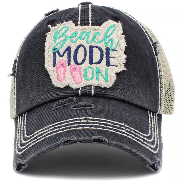 Beach Mode On - Vintage Washed Baseball Cap