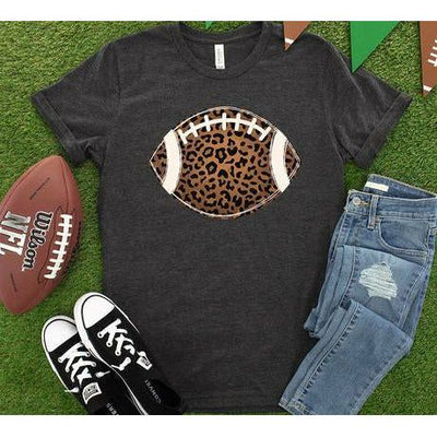 Leopard Football - Sports Screen Print Tee