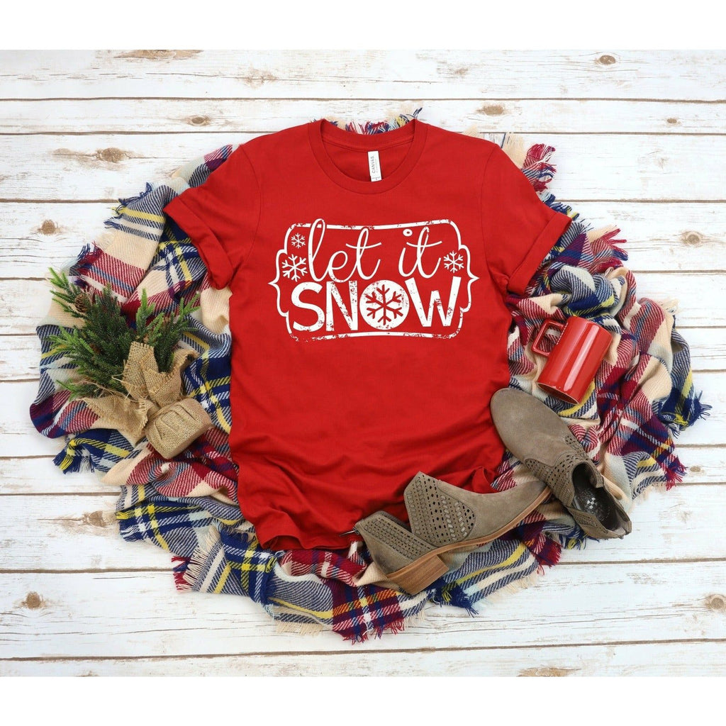 Let It Snow - White Design - Christmas - Screen Print