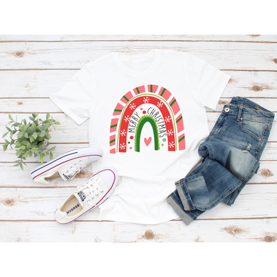 FESTIVE MERRY CHRISTMAS RAINBOW- CHRISTMAS- Sublimation Design