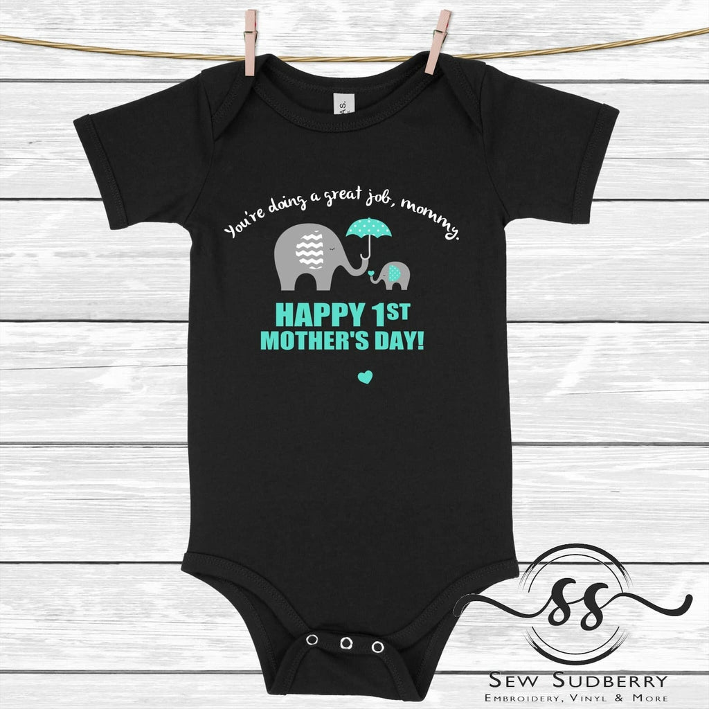 1st Mother's Day Elephant Onesie – Sew Sudberry