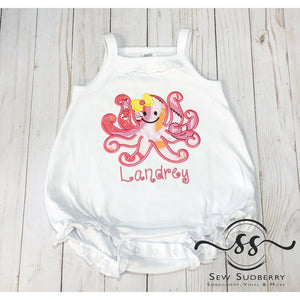 Octopus - Appliqué Tee for Girls