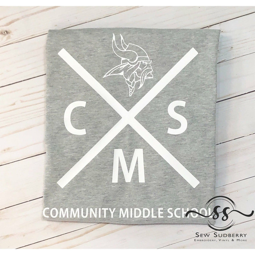 Community Middle School - Vikings - School Mascot Themed Shirt