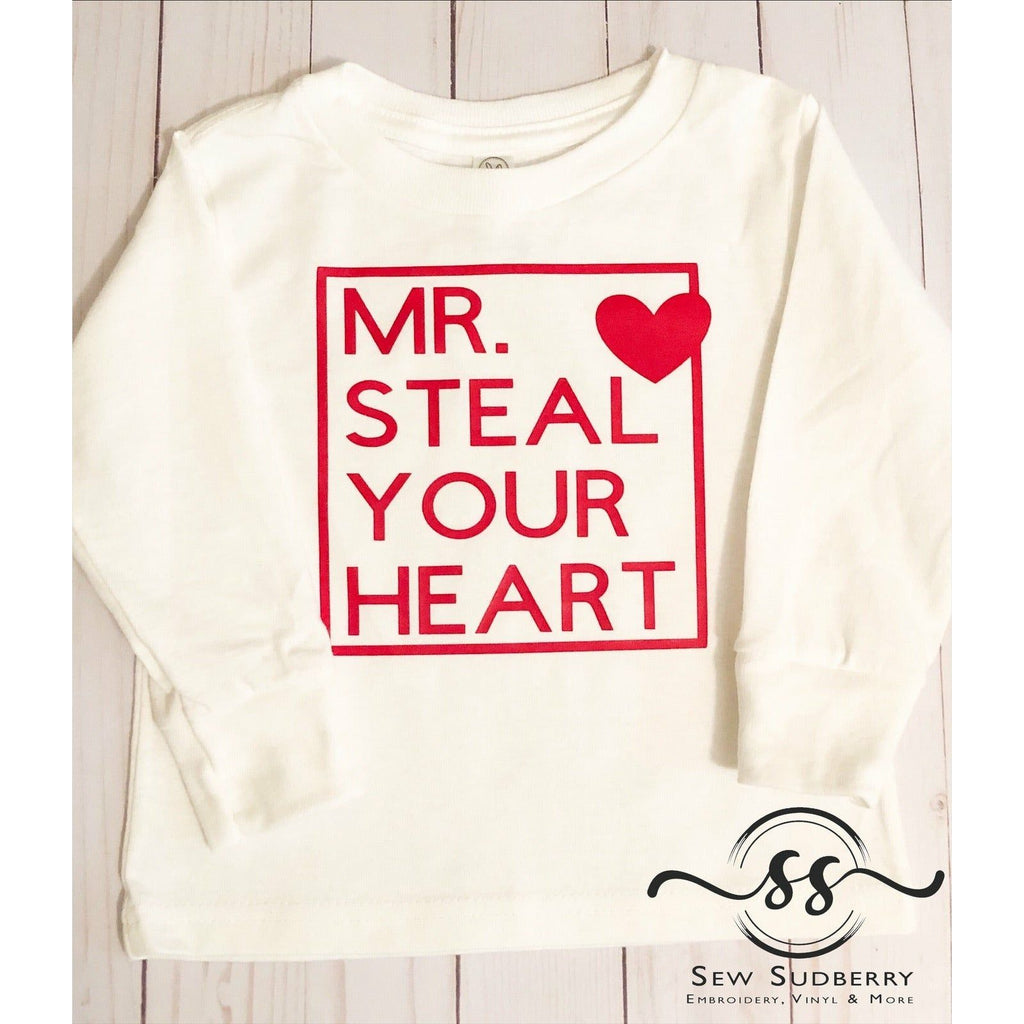 Mr. Steal Your Heart- Valentine's -  Applique Shirt