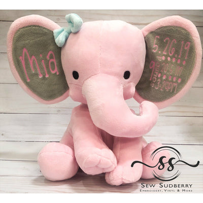 Personalized Elephant Ear Baby Gift