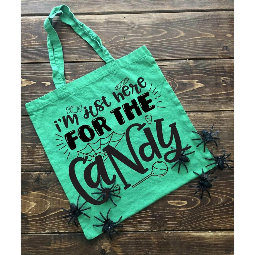 TRICK OR TREAT TOTE - I'M JUST HERE FOR THE CANDY
