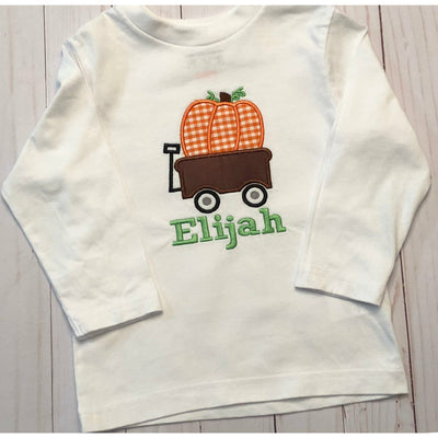 Pumpkin in Wagon Applique