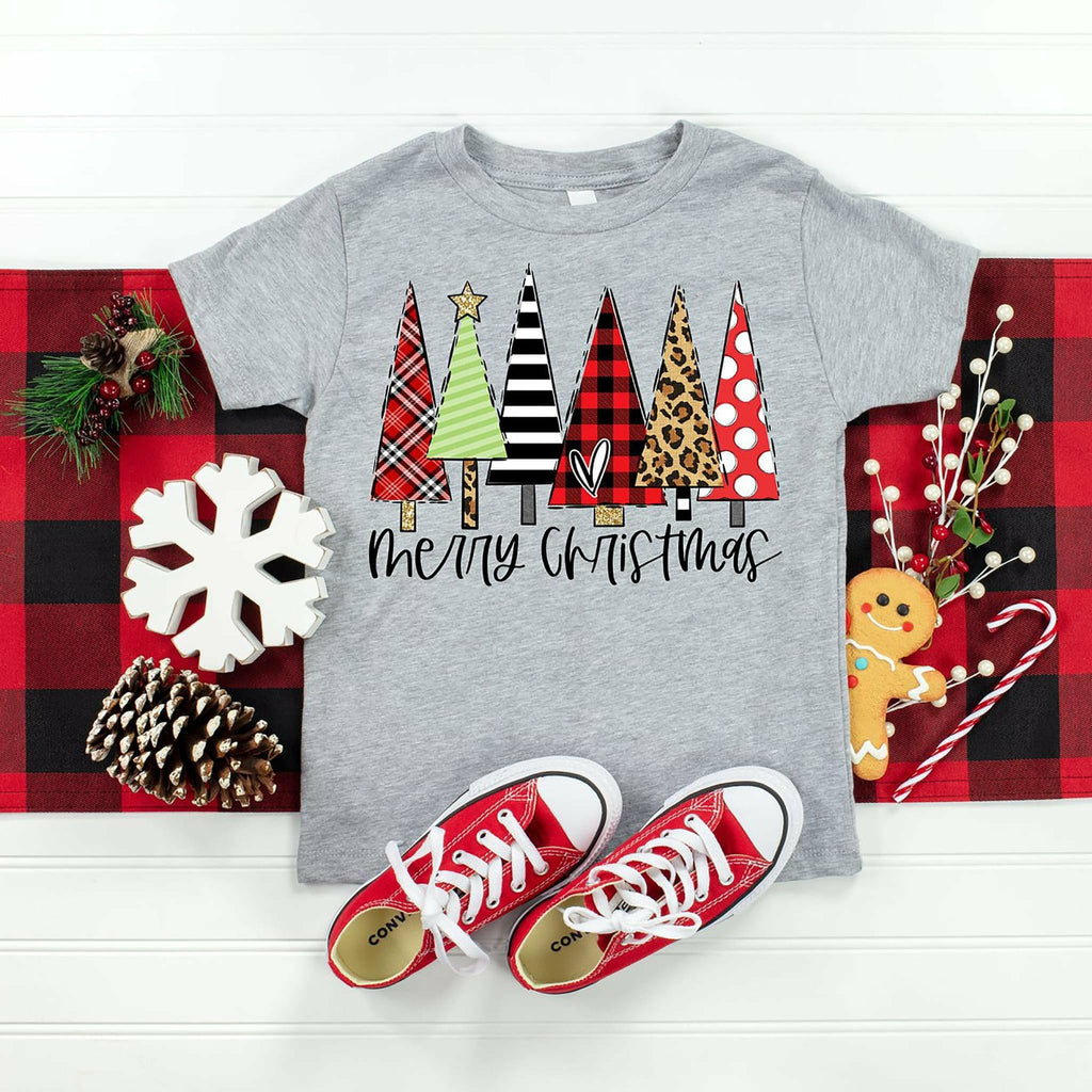 Christmas Trees - Tall Skinny - Merry Christmas - Christmas - Screen Print - Infant