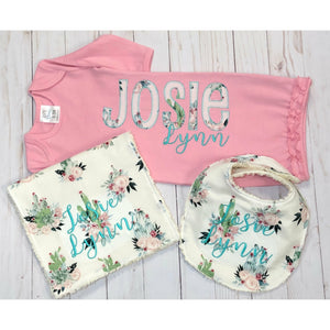Cactus Pink Floral - Newborn Coming Home Outfit