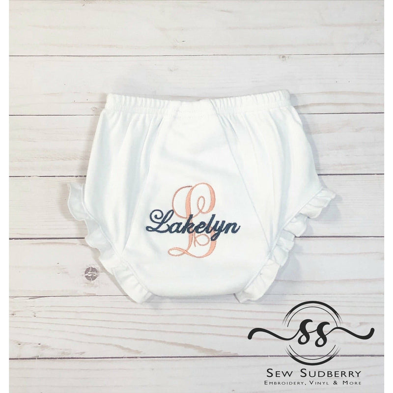Personalized Ruffled Baby Bloomers