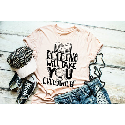 Reading Will Take You Everywhere- Reading Screen Print Tee