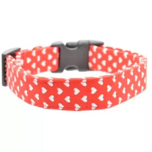 Red Hearts Dog Collar - Monogrammed