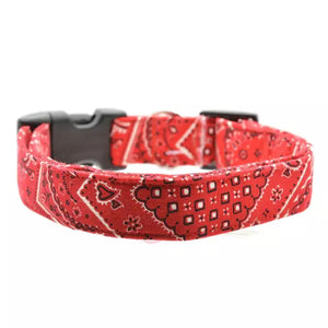 Red Bandana Dog Collar - Monogrammed
