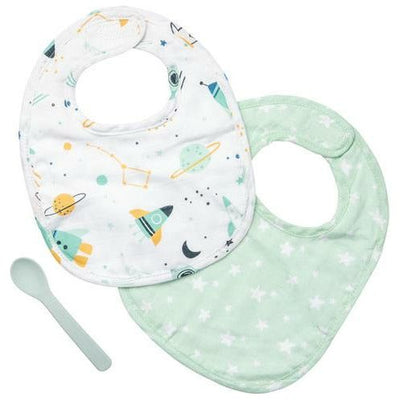 Rocket Muslin Bib Set